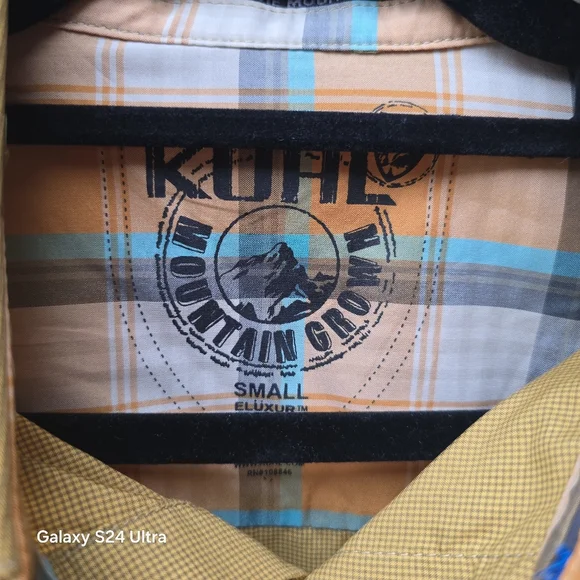 Kuhl Eluxer Yellow Button Up Men's Shirt - Picture 4 of 10